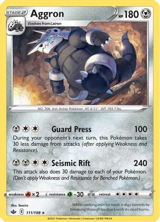 Aggron (111/198) [SWSH06 Chilling Reign] Reverse Holofoil - Rare