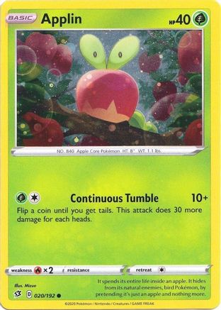 Applin (Cosmos Holo) (020/192) [Blister Exclusives] Holofoil - Promo