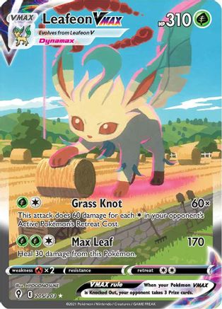 Leafeon VMAX (Alternate Art Secret) (205/203) [SWSH07 Evolving Skies] Holofoil - Secret Rare