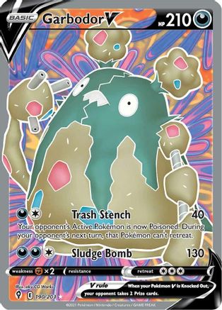 Garbodor V (Full Art) (190/203) [SWSH07 Evolving Skies] Holofoil - Ultra Rare