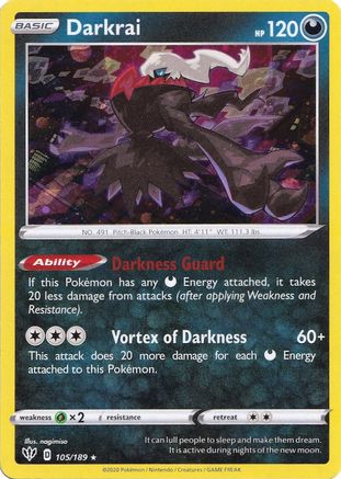 Darkrai (Cosmos Holo) (105/189) [Miscellaneous Cards & Products] Holofoil - Promo