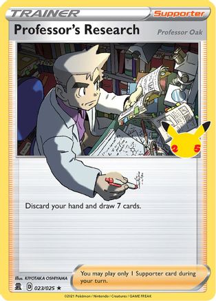 Professor's Research [Professor Oak] (023/25) [Celebrations] Holofoil - Holo Rare