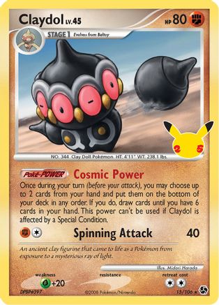 Claydol (015/25) [Celebrations Classic Collection] Holofoil - Classic Collection