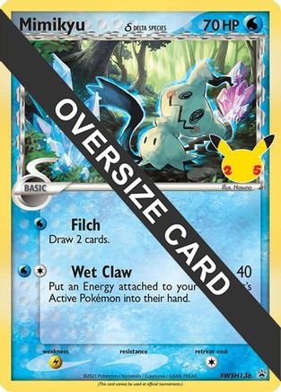 Mimikyu (Delta Species) - SWSH136 (SWSH136) [Jumbo Cards] Holofoil - Promo