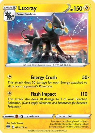Luxray (051/172) [SWSH09 Brilliant Stars] - Rare