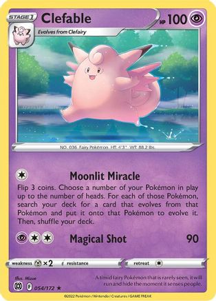 Clefable (054/172) [SWSH09 Brilliant Stars] - Rare