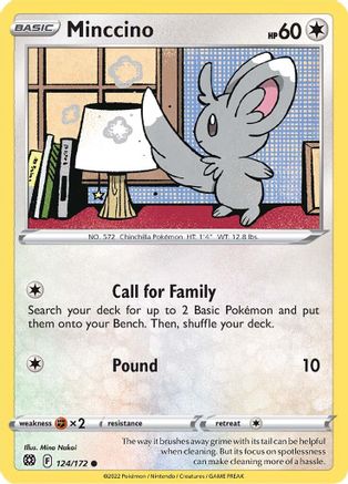Minccino (124/172) [SWSH09 Brilliant Stars] - Common