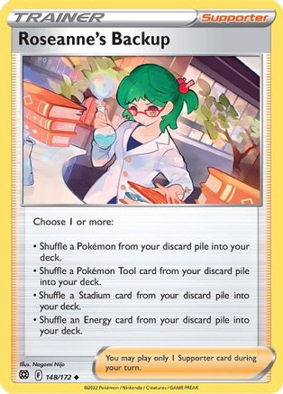 Roseanne's Backup (148/172) [SWSH09 Brilliant Stars] Reverse Holofoil - Uncommon