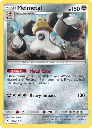 Melmetal (Cosmos Holo) (129/214) [Blister Exclusives] Holofoil - Promo