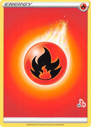 Fire Energy (#10 Cinderace Stamped) [Battle Academy 2022] - Promo