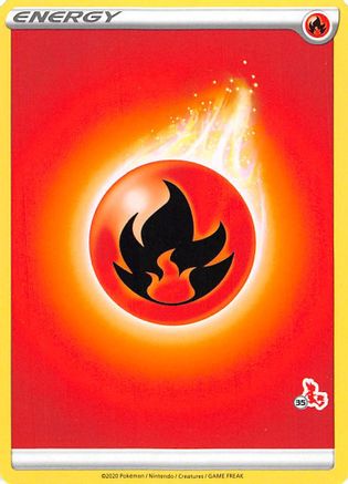 Fire Energy (#35 Cinderace Stamped) [Battle Academy 2022] - Promo