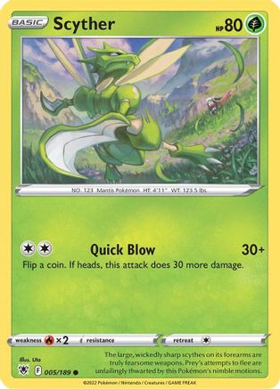 Scyther (005/189) [SWSH10 Astral Radiance] Reverse Holofoil - Common