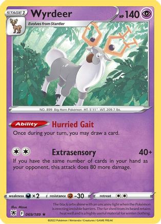 Wyrdeer (069/189) [SWSH10 Astral Radiance] Reverse Holofoil - Holo Rare