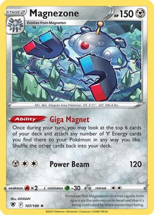 Magnezone (107/189) [SWSH10 Astral Radiance] Reverse Holofoil - Holo Rare