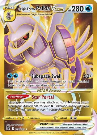 Origin Forme Palkia VSTAR (Secret) (208/189) [SWSH10 Astral Radiance] Holofoil - Secret Rare