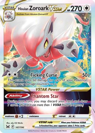 Hisuian Zoroark VSTAR (147/196) [SWSH11 Lost Origin] Holofoil - Ultra Rare