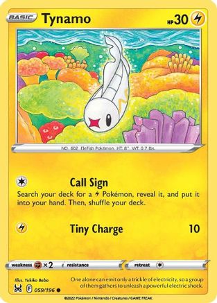 Tynamo (059/196) [SWSH11 Lost Origin] Reverse Holofoil - Common