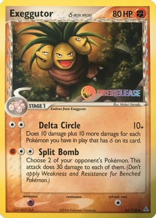 Exeggutor (Delta Species) (Prerelease) (41/110) [Nintendo Promos] - Promo