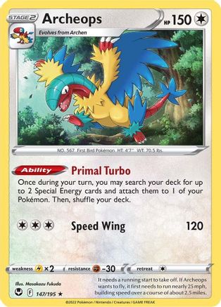 Archeops (147/195) [SWSH12 Silver Tempest] Holofoil - Holo Rare