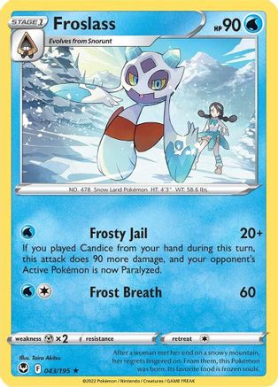 Froslass (043/195) [SWSH12 Silver Tempest] Reverse Holofoil - Rare