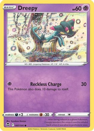 Dreepy (087/195) [SWSH12 Silver Tempest] Reverse Holofoil - Common