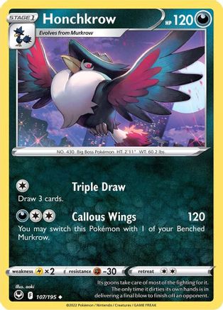 Honchkrow (107/195) [SWSH12 Silver Tempest] - Uncommon