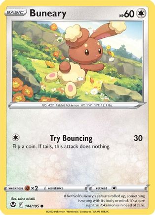 Buneary (144/195) [SWSH12 Silver Tempest] Reverse Holofoil - Common