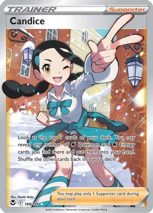 Candice (Full Art) (189/195) [SWSH12 Silver Tempest] Holofoil - Ultra Rare