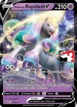 Galarian Rapidash V (SWSH111) [Prize Pack Series Cards] Holofoil - Promo