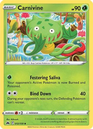 Carnivine (012/159) [SWSH Crown Zenith] - Uncommon