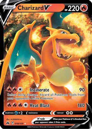 Charizard V (018/159) [SWSH Crown Zenith] Holofoil - Ultra Rare