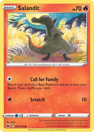Salandit (027/159) [SWSH Crown Zenith] Reverse Holofoil - Common