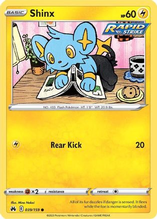 Shinx (039/159) [SWSH Crown Zenith] Reverse Holofoil - Common