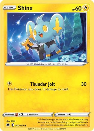 Shinx (040/159) [SWSH Crown Zenith] Reverse Holofoil - Common