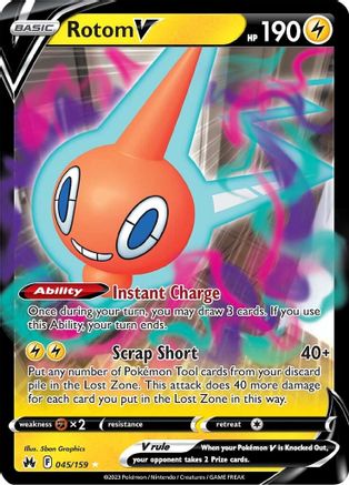 Rotom V (045/159) [SWSH Crown Zenith] Holofoil - Ultra Rare