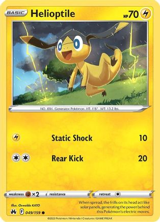 Helioptile (049/159) [SWSH Crown Zenith] Reverse Holofoil - Common