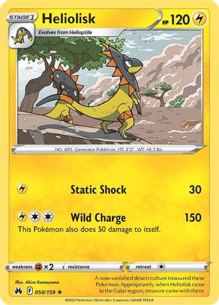 Heliolisk (050/159) [SWSH Crown Zenith] Reverse Holofoil - Rare