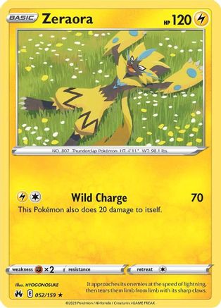 Zeraora (052/159) [SWSH Crown Zenith] - Rare