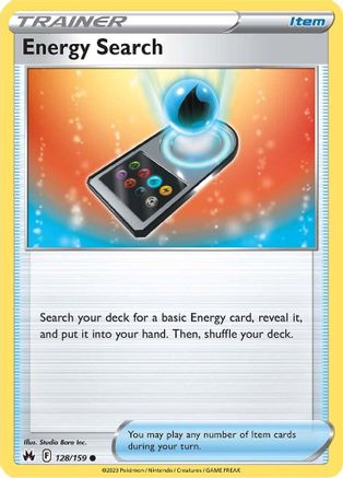 Energy Search (128/159) [SWSH Crown Zenith] - Common