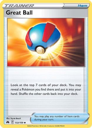 Great Ball (132/159) [SWSH Crown Zenith] Reverse Holofoil - Uncommon