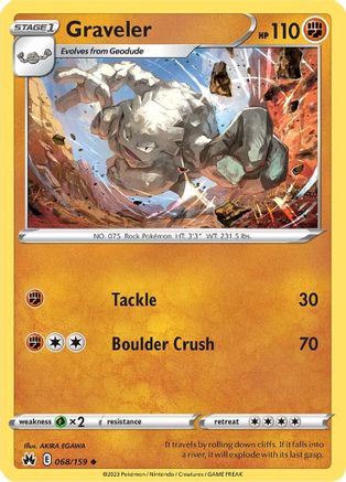 Graveler (068/159) [SWSH Crown Zenith] Reverse Holofoil - Uncommon