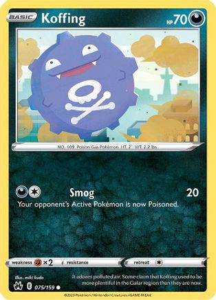 Koffing (075/159) [SWSH Crown Zenith] Reverse Holofoil - Common