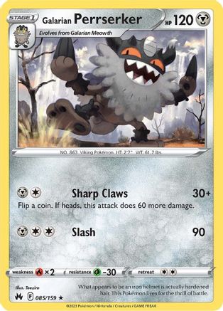 Galarian Perrserker (085/159) [SWSH Crown Zenith] - Rare