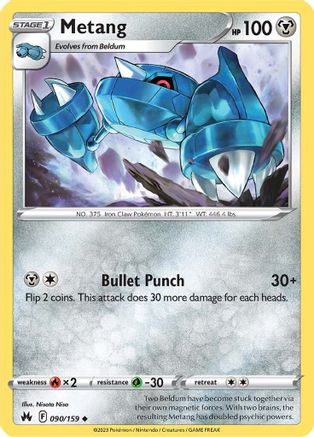 Metang (090/159) [SWSH Crown Zenith] Reverse Holofoil - Uncommon