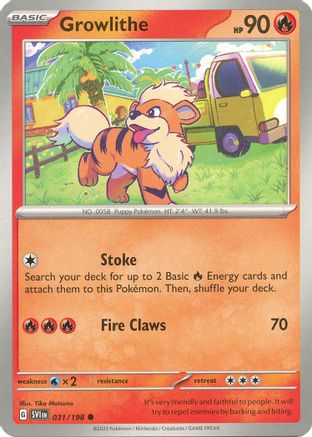 Growlithe (031/198) [SV01 Scarlet & Violet Base Set] - Common