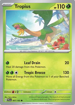 Tropius (007/193) [SV02 Paldea Evolved] Reverse Holofoil - Common