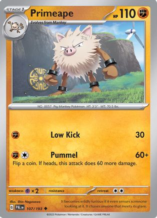 Primeape (107) [SV02 Paldea Evolved] Reverse Holofoil - Uncommon