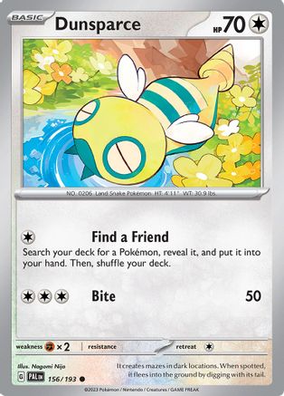 Dunsparce (156) [SV02 Paldea Evolved] - Common