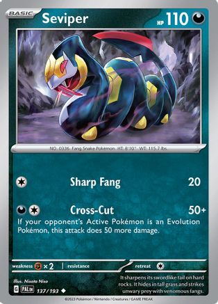 Seviper (137) [SV02 Paldea Evolved] Reverse Holofoil - Uncommon