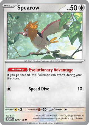 Spearow (021) [SV Scarlet & Violet 151] Reverse Holofoil - Common